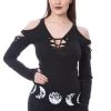 Moon Child Long Sleeve Top -Alchemy Store moonchild long sleeve top black heartless 1