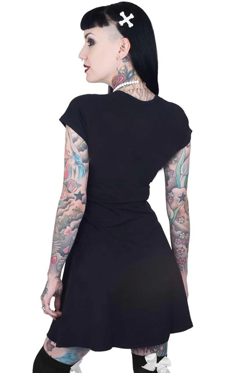 Skeleton White Flare Dress 5 Skeleton White Flare Dress - Image 3