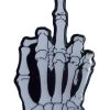 Skeleton Middle Finger Glow Enamel Pin 1 Skeleton Middle Finger Glow Enamel Pin -Alchemy Store skeleton middle finger