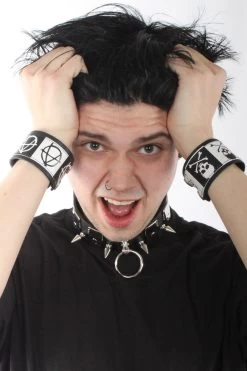 Raise Hell Cuff Bracelet -Alchemy Store skull anarchy bracelets