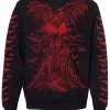 Vampire Castle Sweatshirt W/ Bat Sleeves [BLOOD RED] -Alchemy Store vampire castle red sweatshirt