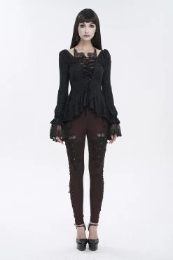 Romantic Goth Ruffles Top -Alchemy Store vintage gothic clothing store