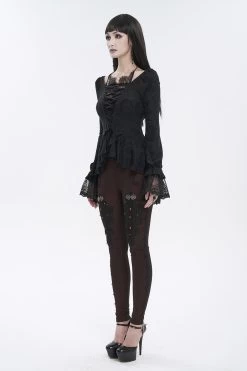 Romantic Goth Ruffles Top -Alchemy Store where to buy goth clothes