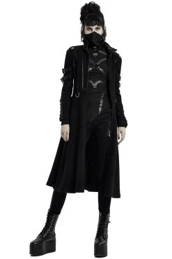 Midnight Militia Gothic Coat [BLACK] -Alchemy Store womens sexy gothic cloak