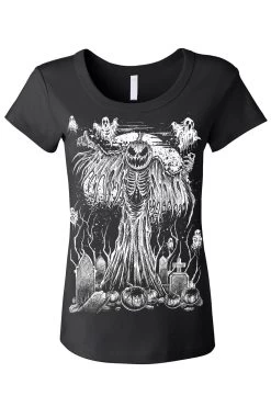 Pumpkin Reaper Tee [Multiple Styles Available] -Alchemy Store womens scoop neck front resize f5644ce6 7683 46e4 99b8 2fcccaf086bb
